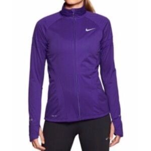 Nike Element Shield Dri Fit Purple Running Jacket Small Full Zip Active Athletic